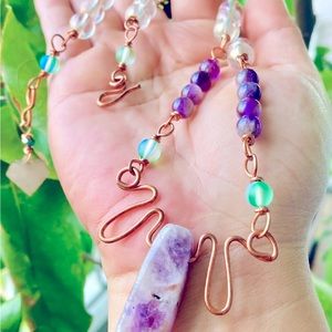 Amethyst Tribal Copper Necklace